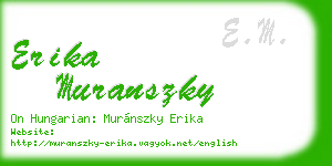 erika muranszky business card